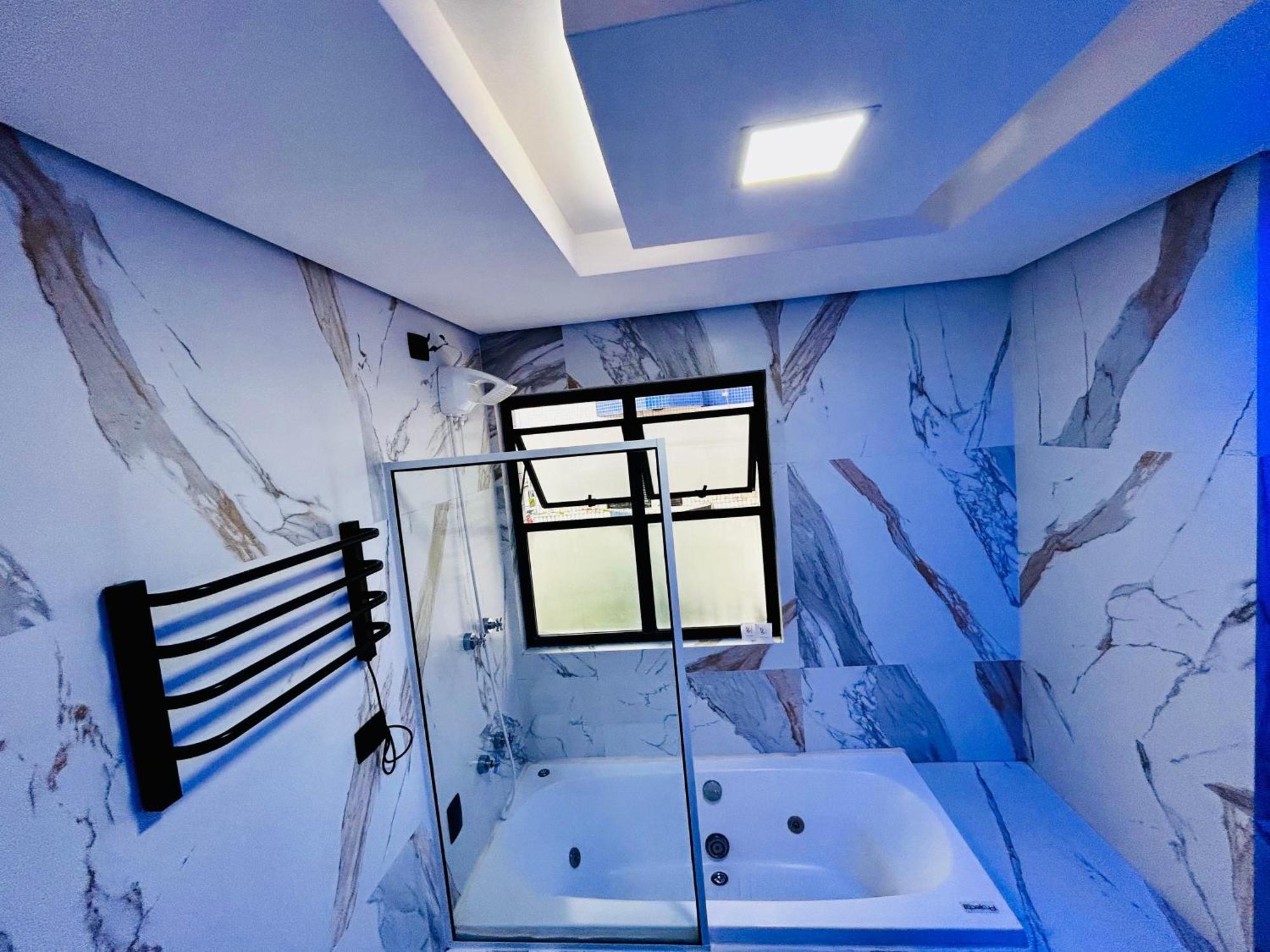 Flat -Hidromassagem Privativa E Piscina A 500 Mts Da Praia São Vicente Dış mekan fotoğraf